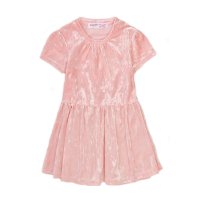 Cabin 2K: Velour Dress With Gathered Sleeves (1-3 Years)